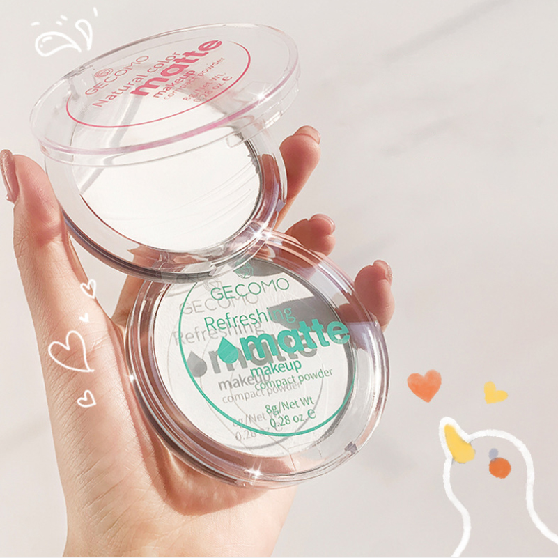 Phấn phủ kiềm dầu siêu mịn Gecomo Makeup Compact Powder 8g