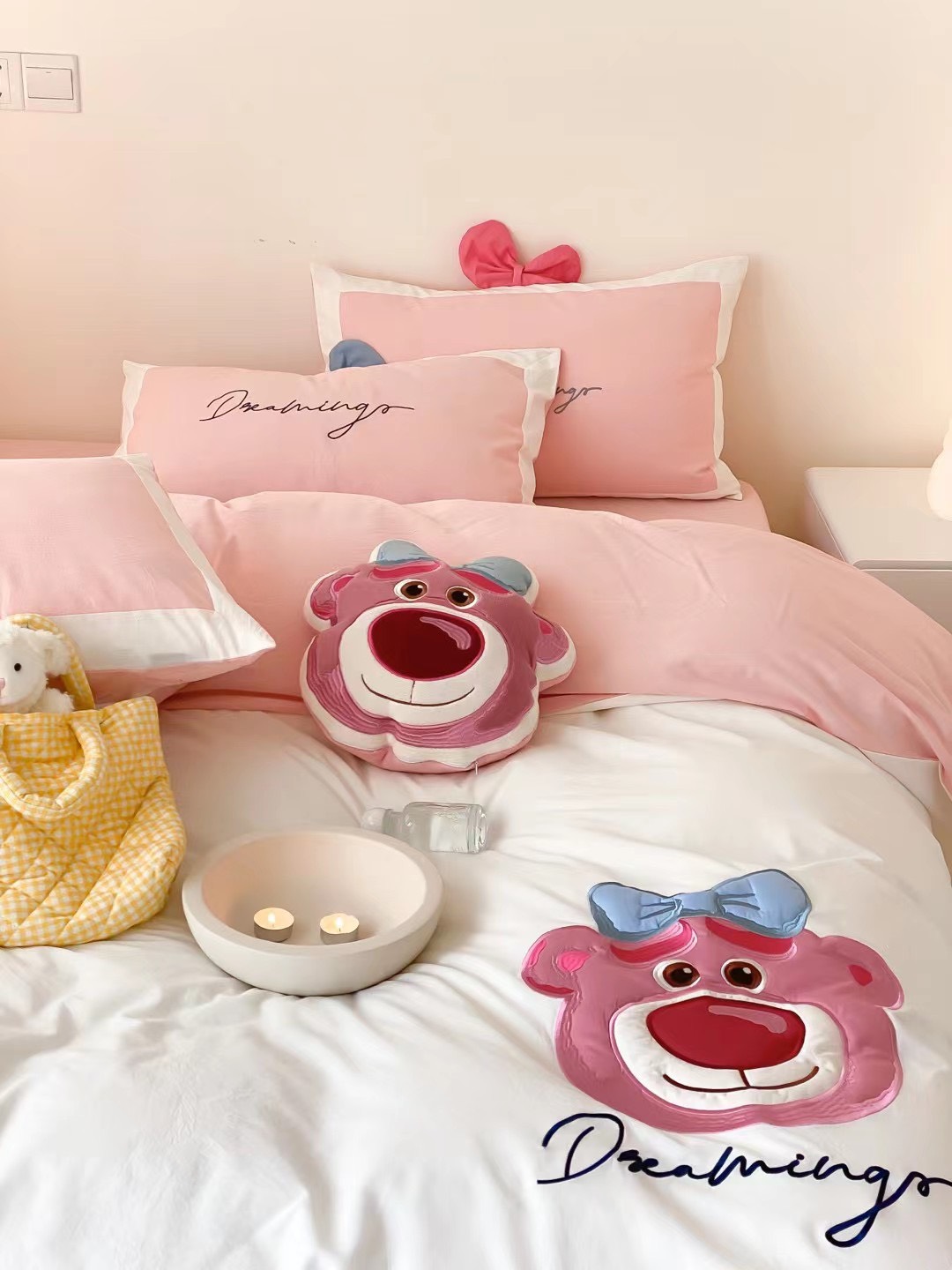 Bộ Chăn ga gối cotton line nhật DISNEY
