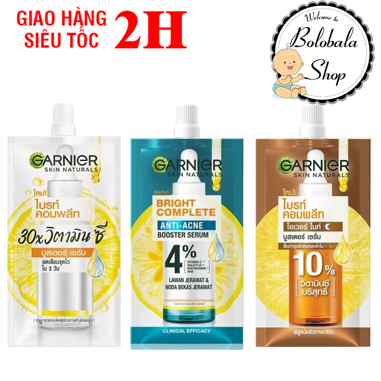 Tinh Chất Garnier Giảm Mụn Sáng Da - Serum gói 7.5ml