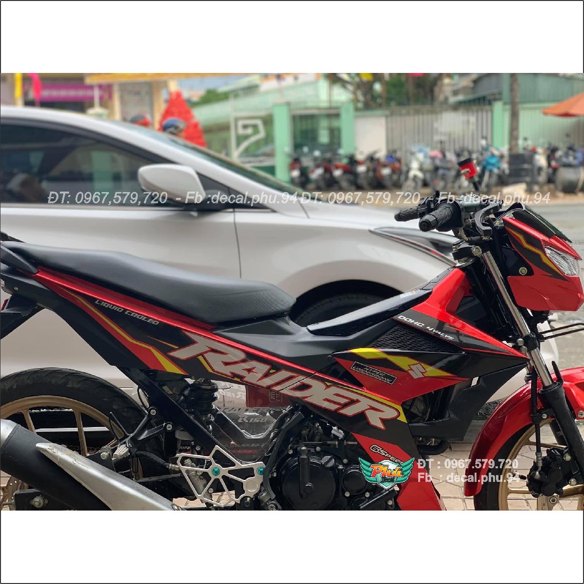 Tem rời Raider đỏ đen