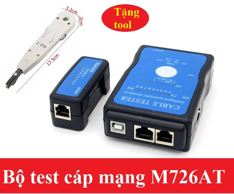 Bộ test cáp mạng rj45/rj11/usb đa năng m726at + tặng kèm tool nhấn mạng kd-01