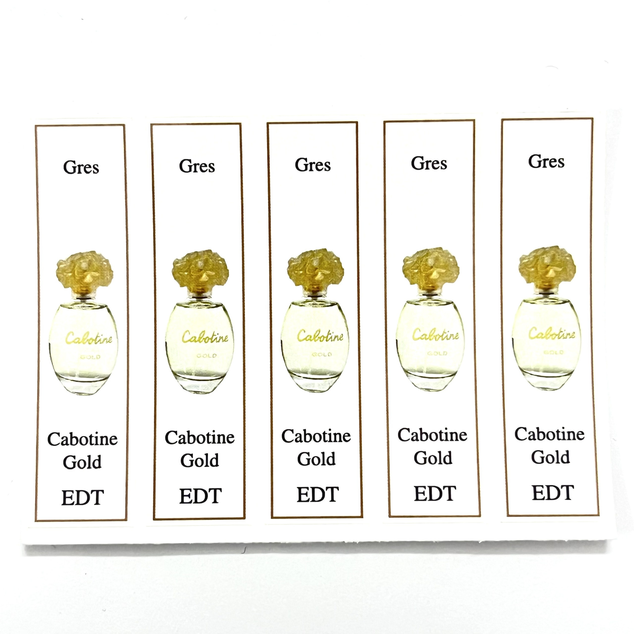 [Ho Chi Minh] combo 10 sheets of Gres perfume bottle for extract bottle with all series