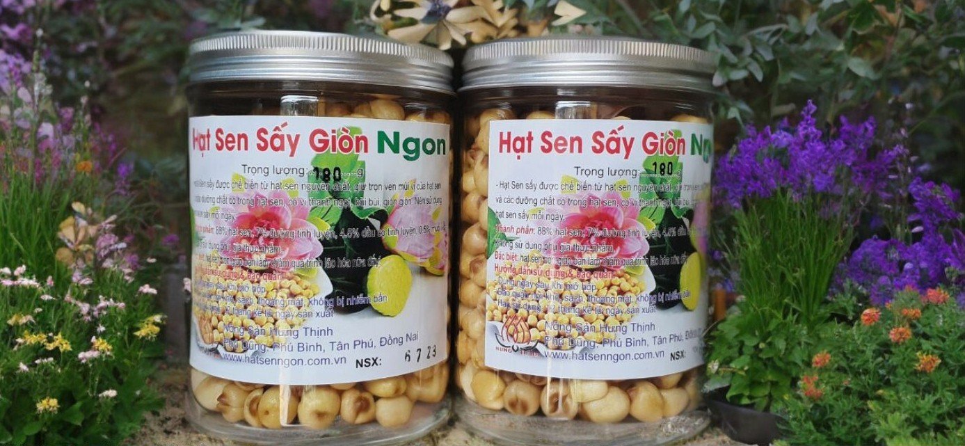 hạt sen sấy giòn ngon