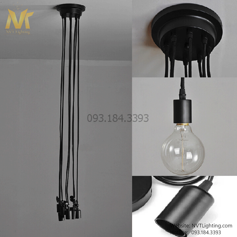 Đèn thả trần kiểu con nhện 10 đuôi LL-5035 [Chưa Bao Gồm Bóng] - Decor trang trí