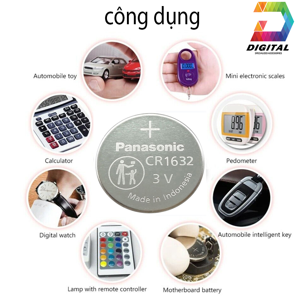 Pin Cmos Panasonic CR1632 Lithium 3V Chính Hãng