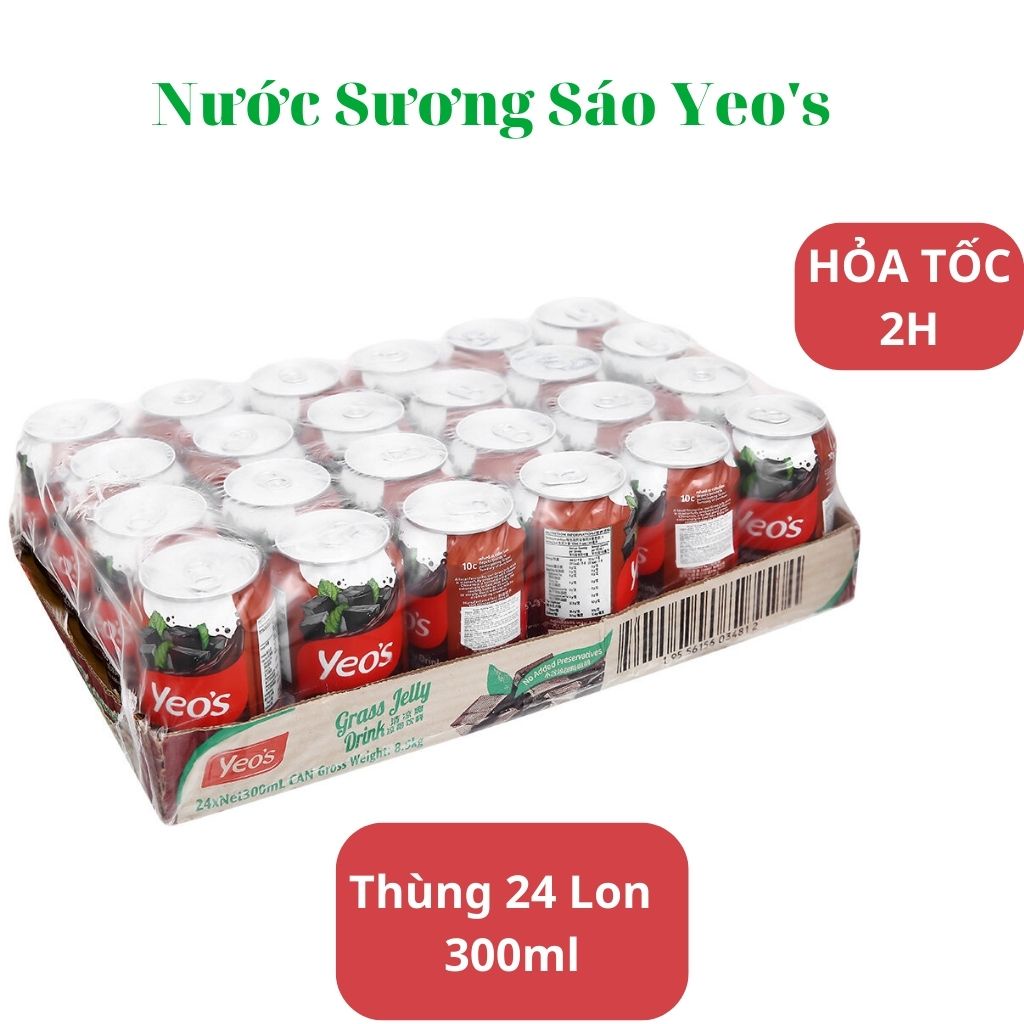 Thùng 24 Lon Trà Bí Đao, Trà Hoa Cúc Yeo's 300ml