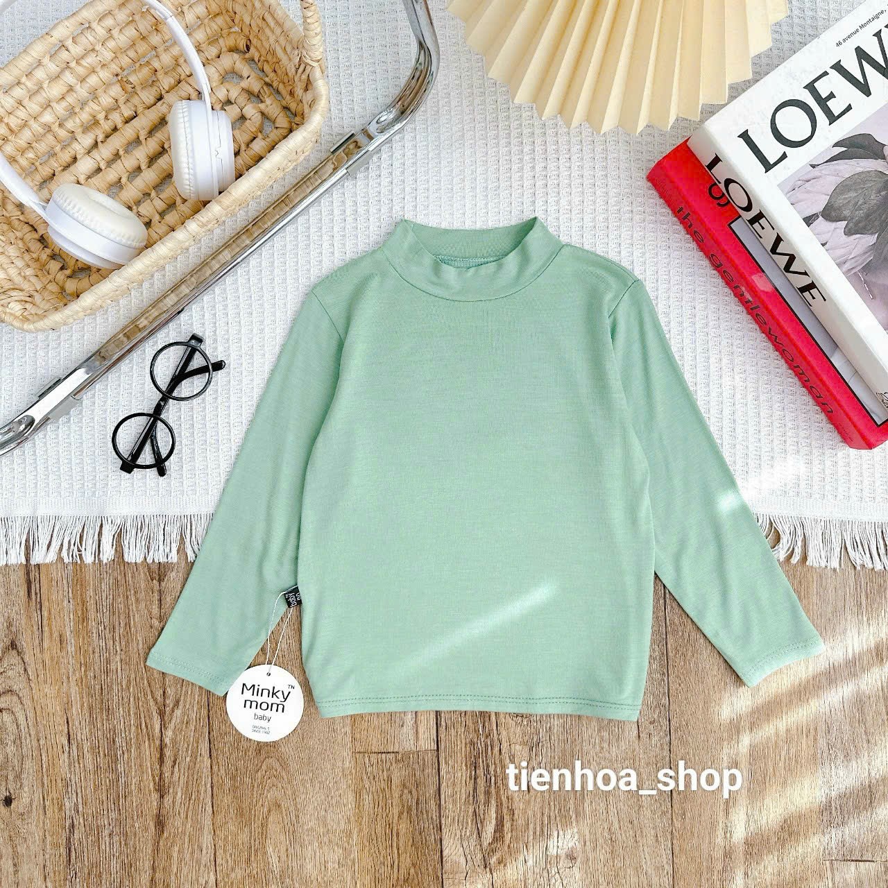 [HCM]Áo Dài Tay Cổ Lọ 3P Thun Lạnh Cho Bé Trai Bé Gái Chất Mềm Mịn Mát