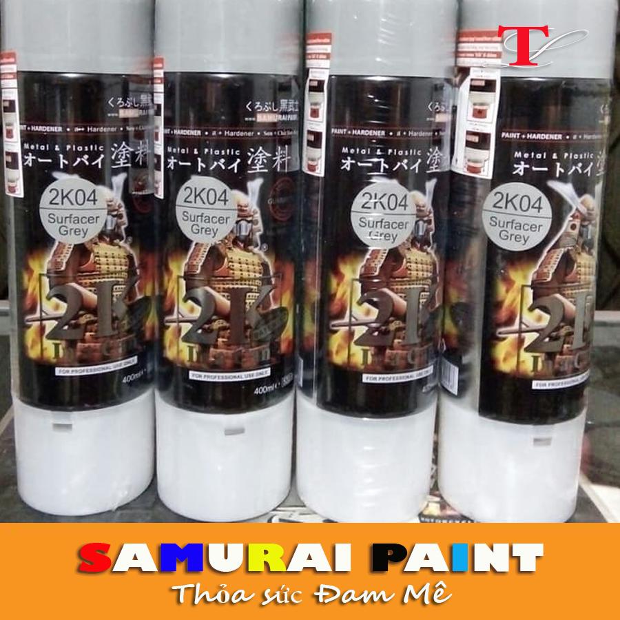 Sơn lót samurai - Chai sơn lót 2K04 sơn xịt samurai