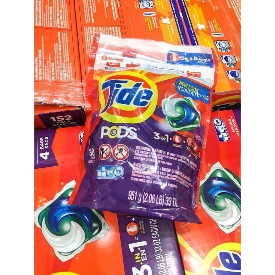 Viên giặt Tide Mỹ gói 42 viên