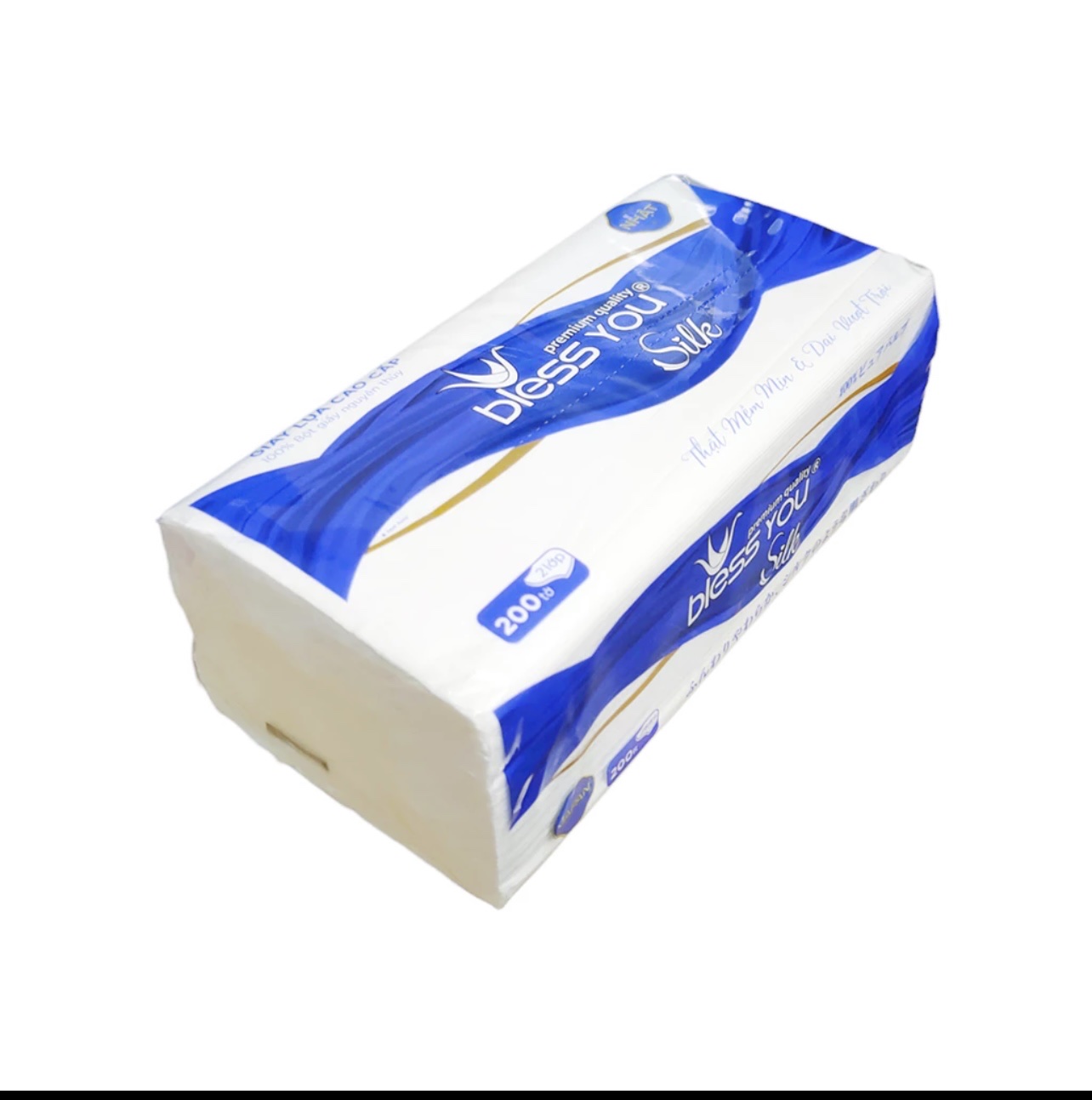 Softpack Bless You Silk Premium Grade Tissue Paper Pack of 200 Sheets
