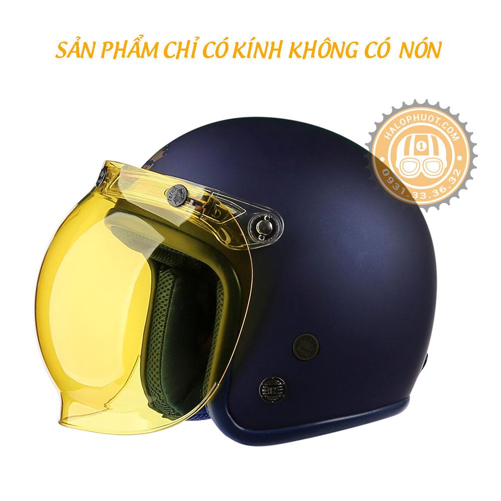 Kính Bubble Royal cho nón bảo hiểm 3/4 (Trong, Khói, Vàng, Tráng Gương, 2 màu)