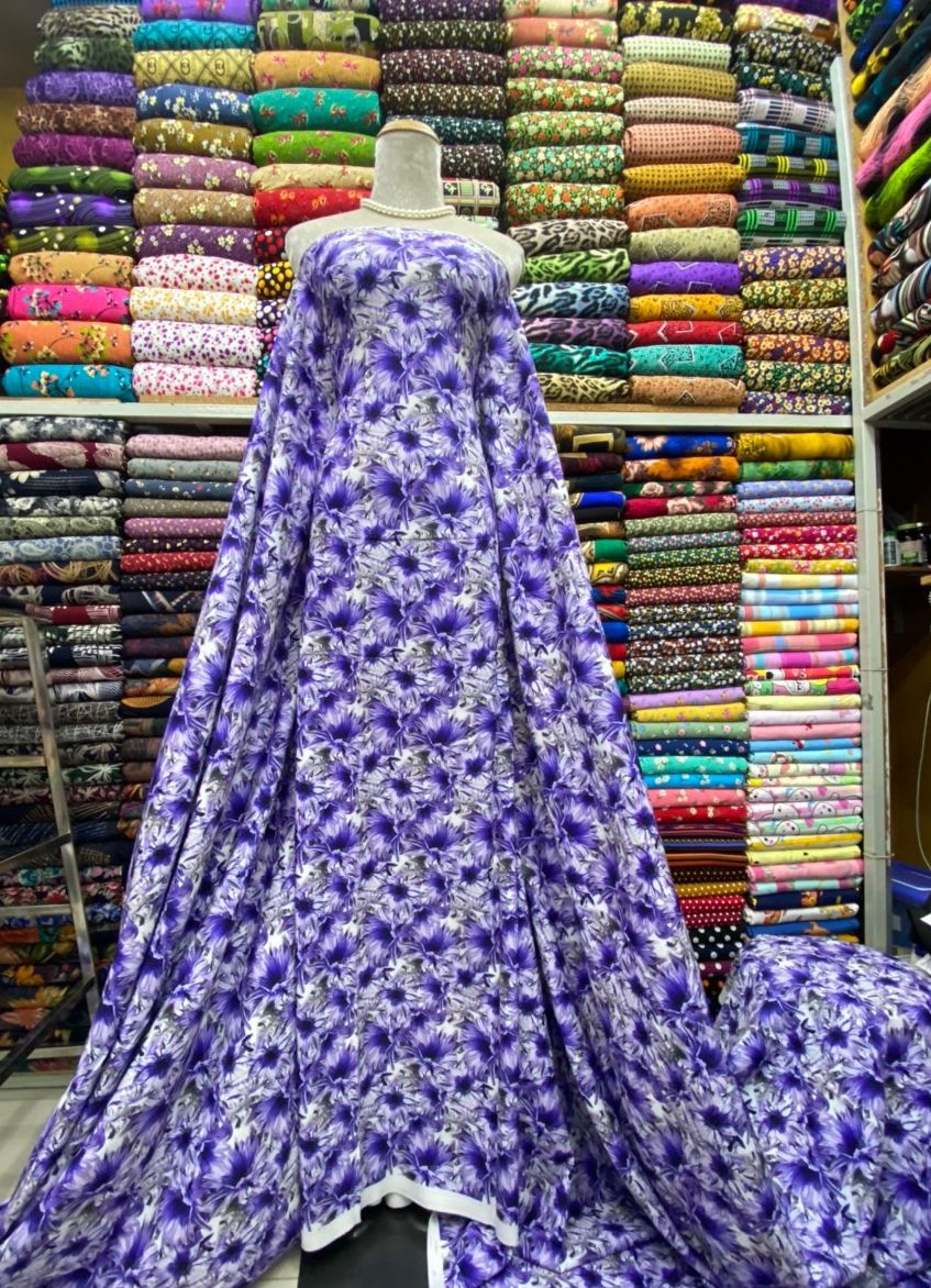 VẢI THUN PHÁP MAY ĐẦM ( KHỔ 1M5, CHẤT VẢI DÀY -THUN- ĐỨNG FORM)