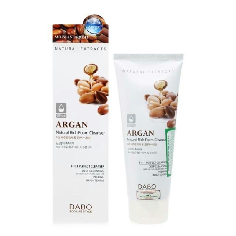 Sữa rửa mặt trắng da sạch nhờn DABO Hàn Quốc 180ml