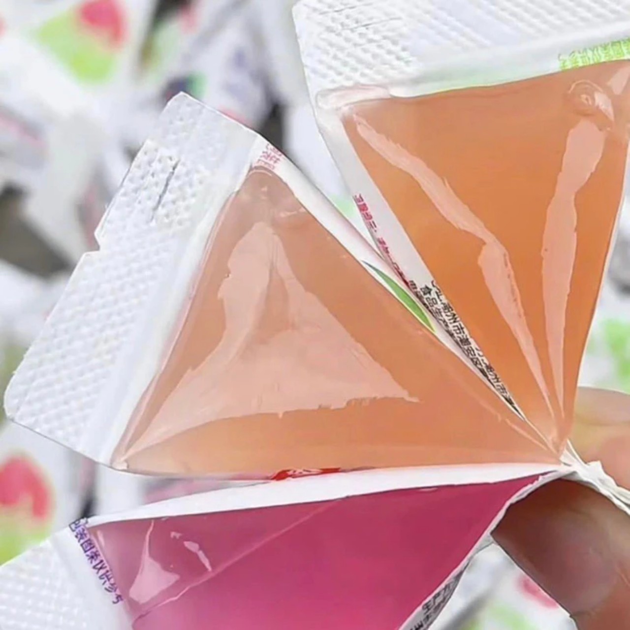 [Super good-don't miss] 1kg candy triangle jelly HM fruit mix colorful-delicious