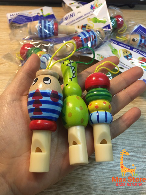 Đồ Chơi Còi Gỗ Tập Thổi Cho Bé