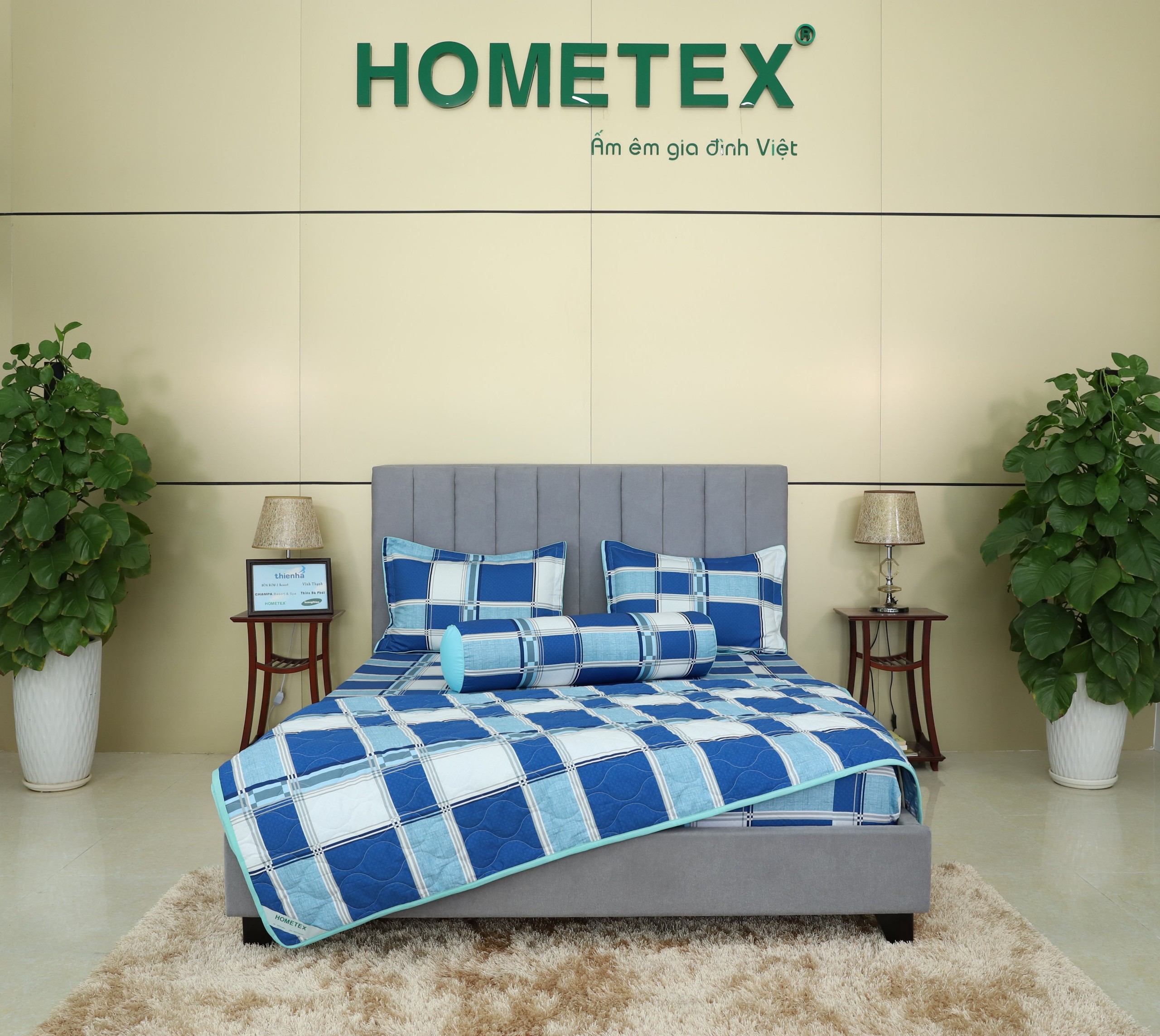 Drap bọc cotton in hoa 1.8x2m Hometex