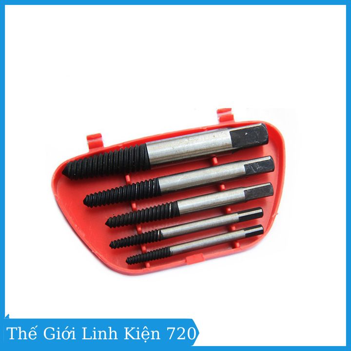 Bộ tháo bu lông Ốc vít-5 mũi (tháo khoét ốc gẫy trờn ren )
