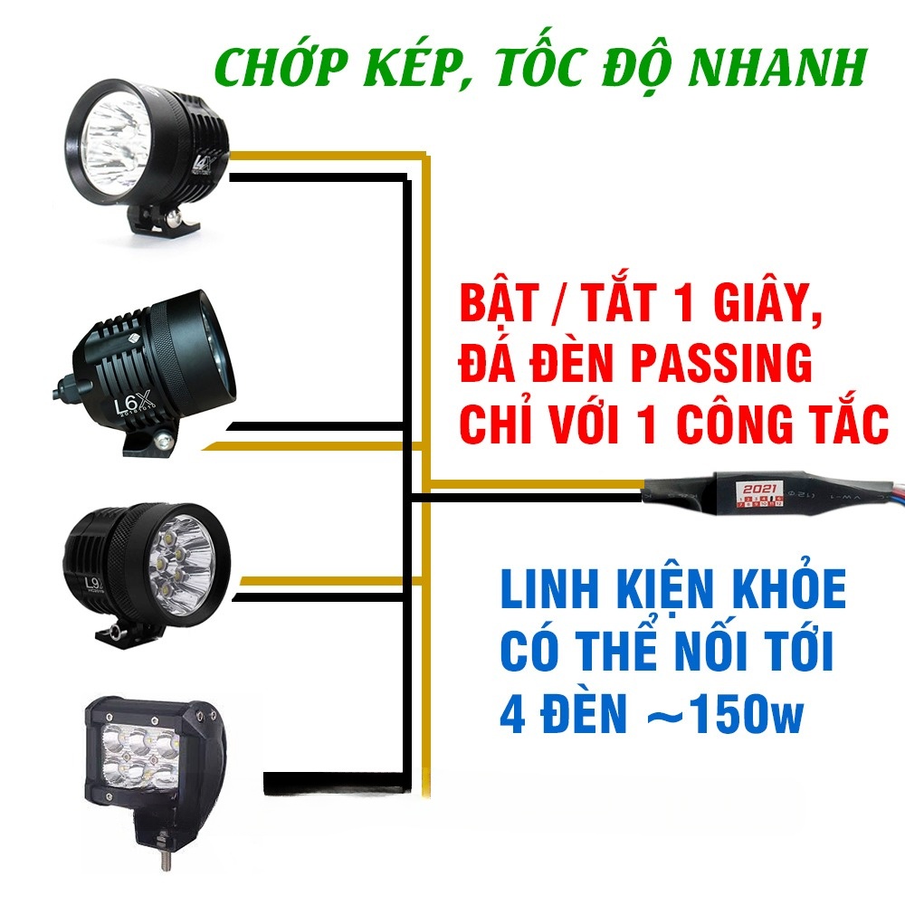 Mạch 1 Đèn Passing 3S cho đèn trợ sáng
