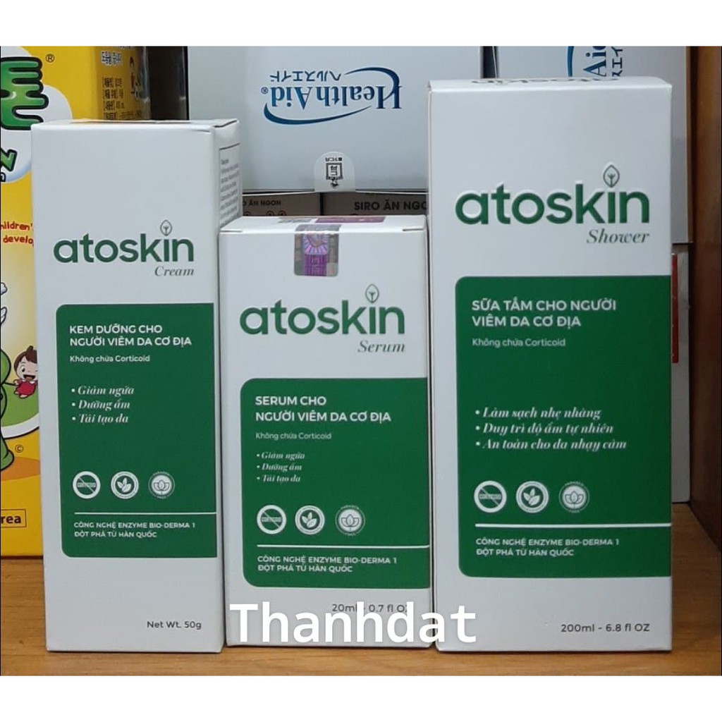 (trọn bộ) atoskin - hỗ trợ da cơ địa