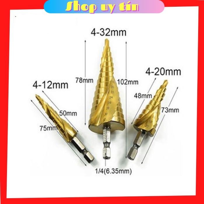Bộ 3 Mũi khoan tháp
