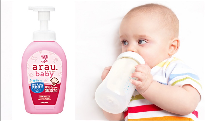 Nước rửa bình sữa Arau Baby từ Nhật cho bé