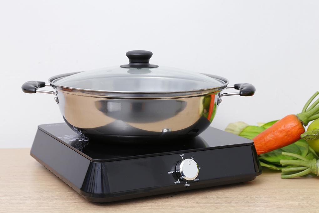 Bếp từ Midea MI-K1917EF Đen (Tặng nồi lẩu) hàng trưng bày 98%