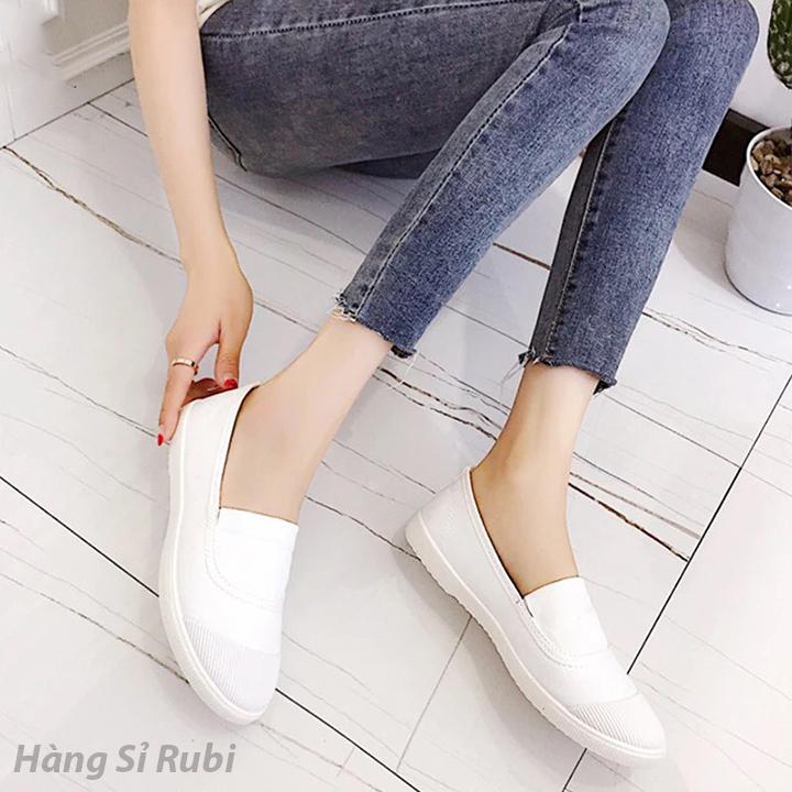 [ HOT TREND 2020 ] Giày lười nữ giày mọi nữ slip on DODACO
