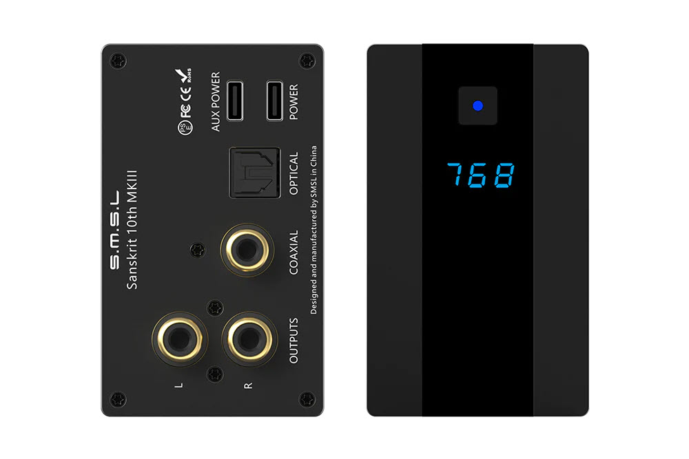 Bộ giải mã âm thanh smsl sanskrit 10th mkiii high-end decoder chip ak4493s dac xu316 hỗ trợ 768khz/32bit dsd512 kèm điều khiển