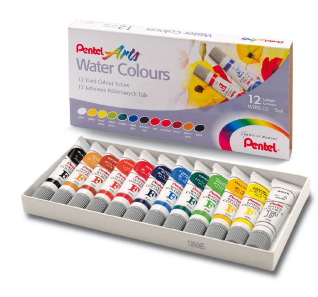 Màu nước pentel tuýp 12 màu cao cấp