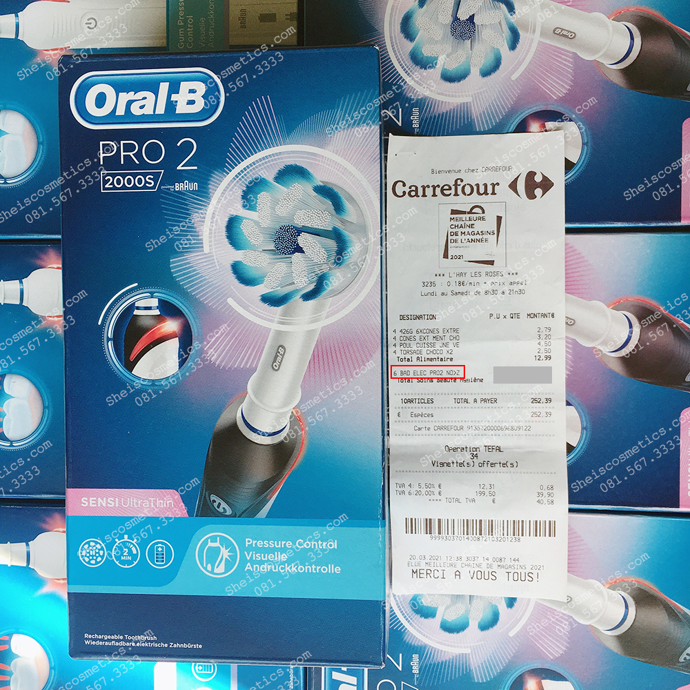 [SẴN] Bàn chải điện ORAL-B BRAUN PRO 2 2000 (Bill Pháp)