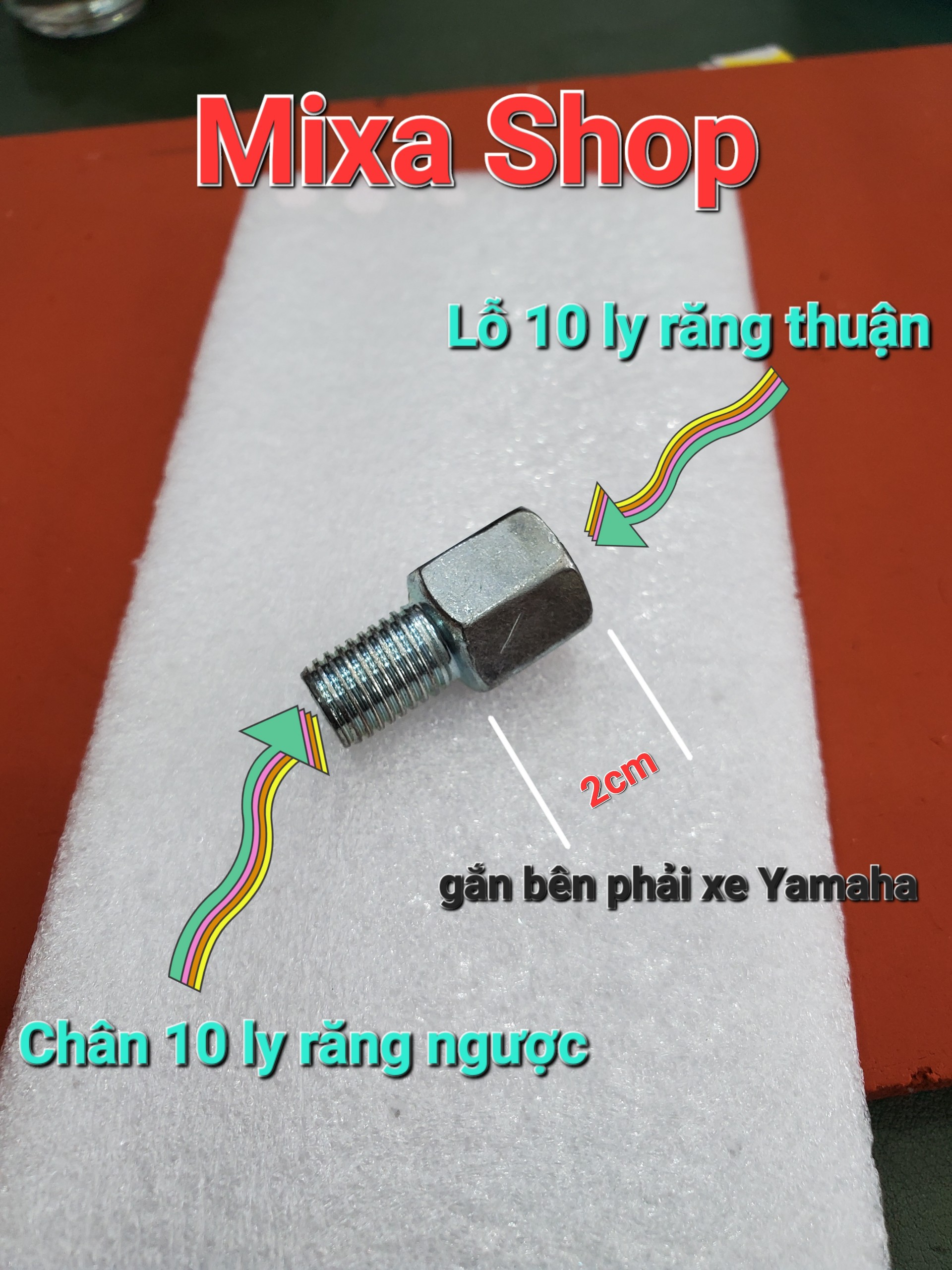 Ốc nối chân gương, ốc nối kiếng, ốc nối chân kính các dòng xe