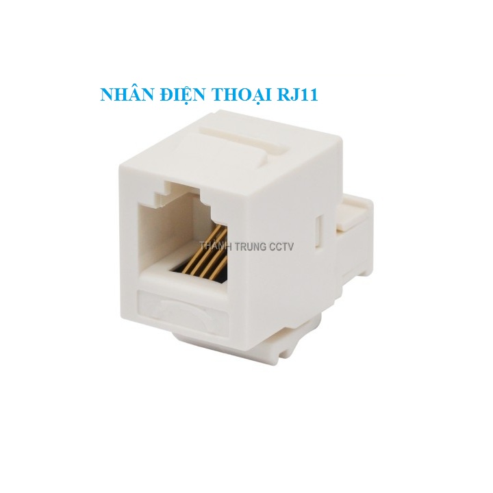 Mặt nạ âm tường 2 cổng điện thoại