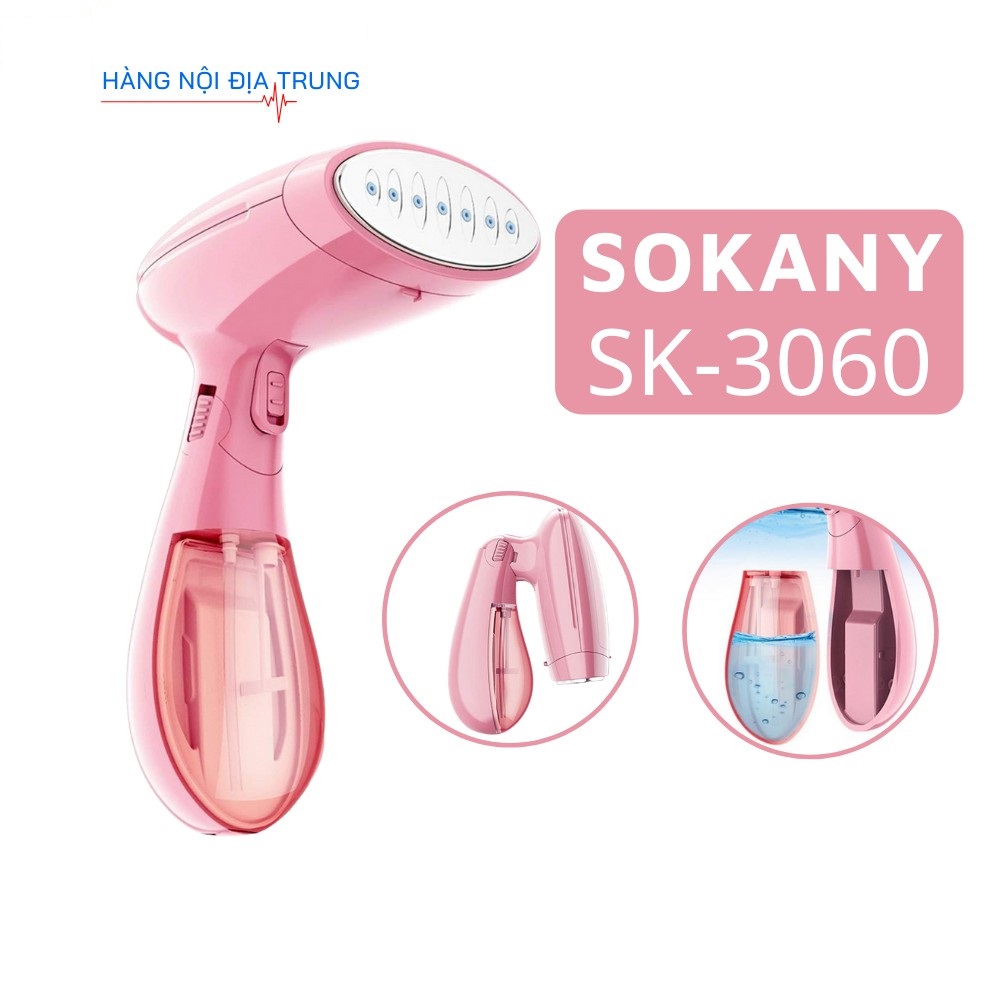 Bàn là hơi nước cầm tay gấp gọn Sokany3060 công suất 1500WBàn là hơi nước không dây Bàn là hơi cầm tay Bàn là hơi nước cầm tay cao cấp