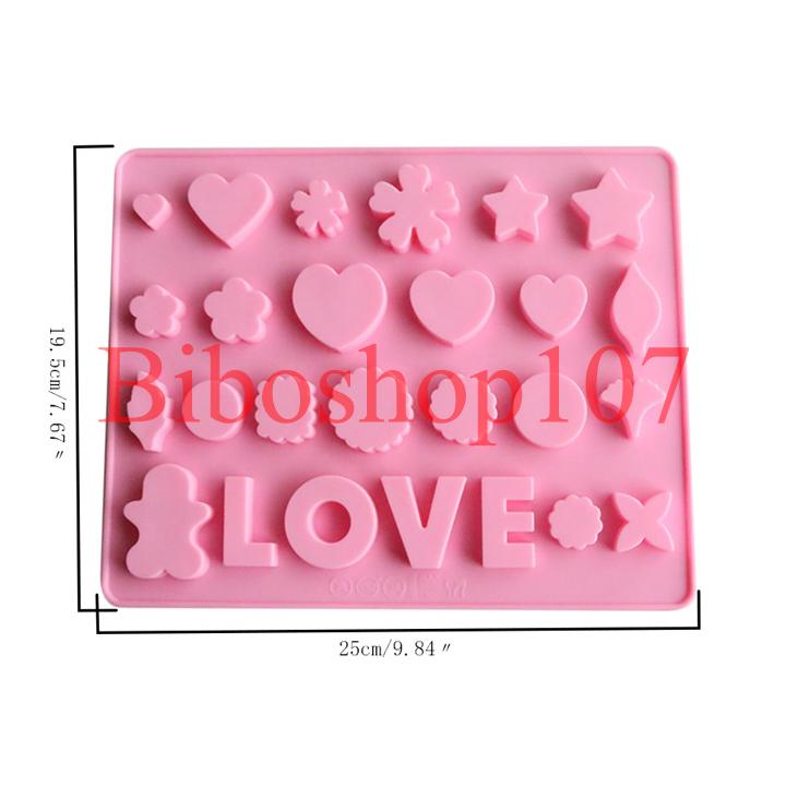 Khuôn silicon làm kẹo, thạch, rau câu, socola chữ LOVE