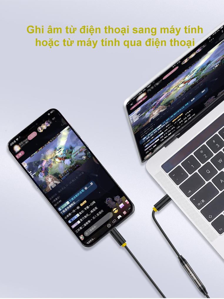cáp ghi âm 2 chiều Aux 3.5mm - JH A600c