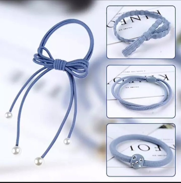 com bo 2 dây cột tóc siêu xinh
