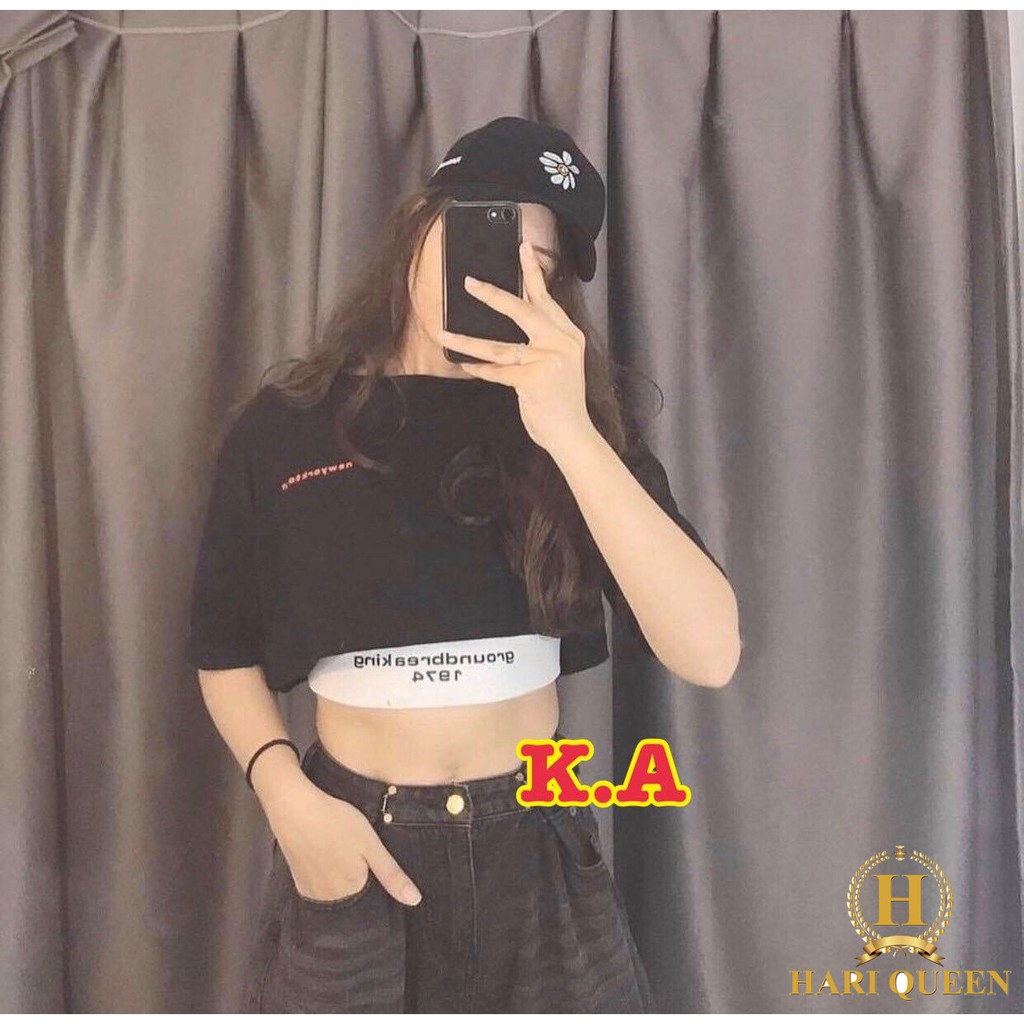 Sét 2 món croptop hình thêu KAN0320