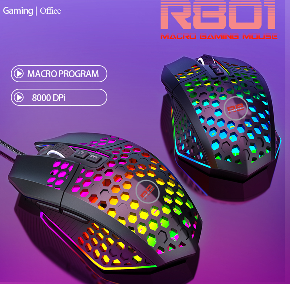 Chuột gaming RAINBOW GEAR R801 LED