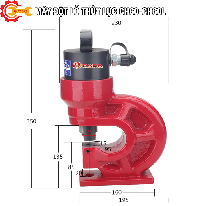 Máy Đốt Lỗ Thủy Lực Đa Năng CH60/CH60L - Dụng Cụ Thợ Sửa Chữa Chính Hãng