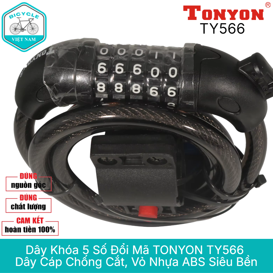 Tonyon Ty566 5-Digit Code Changing Bicycle Lock – Safe, Durable, Easy to Use