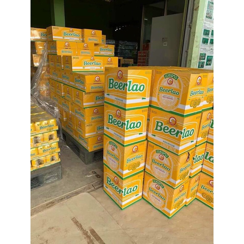 Beer Lào thùng 24 lon lào vàng,đen,gold 330ml(chuẩn bia lào)