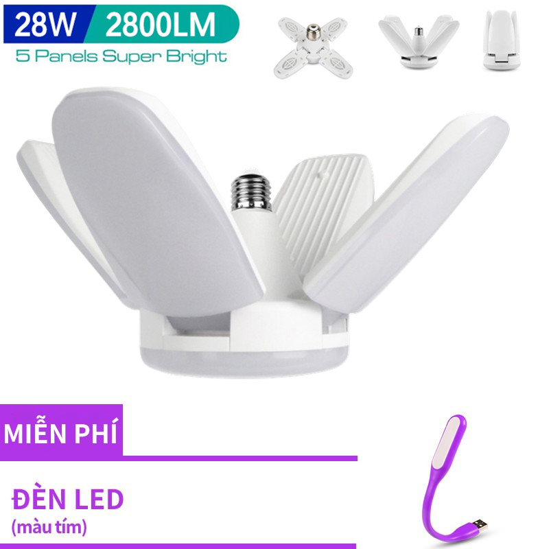 Bóng đèn led hình 4 cánh quạt siêu sáng - bảo hành 1 năm