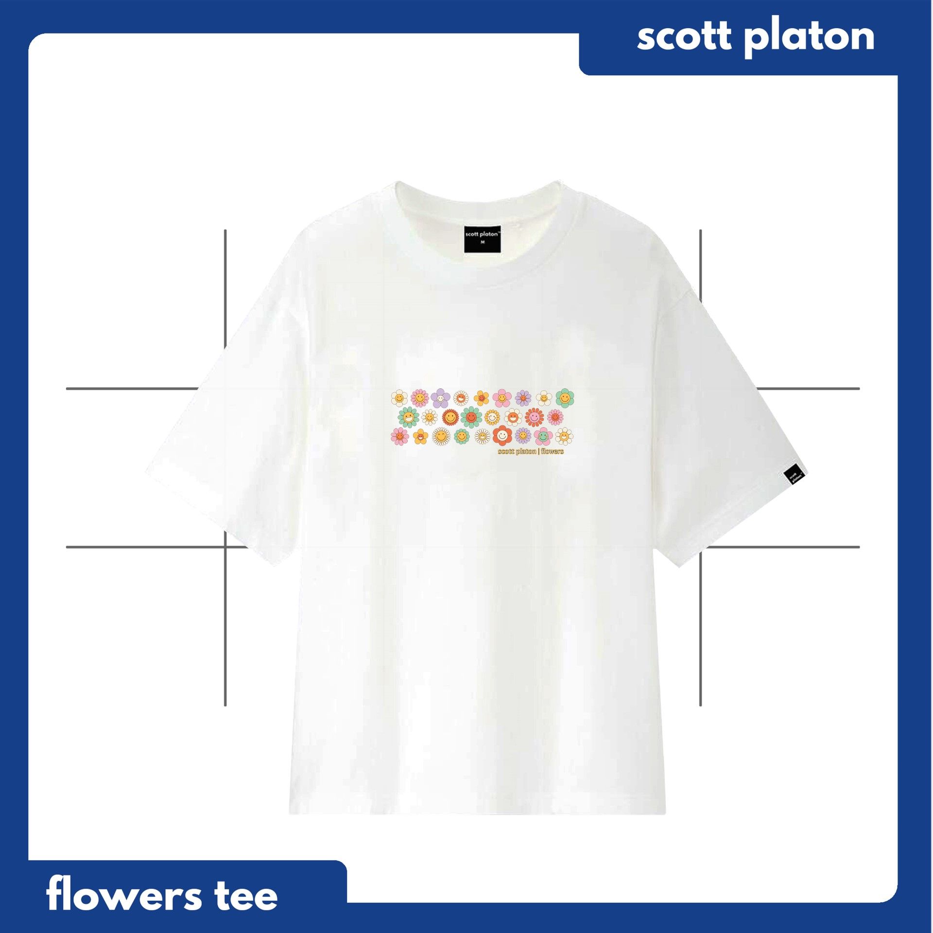 Scott Platon Áo thun Flower - Chất liệu cotton dày dặn đứng form