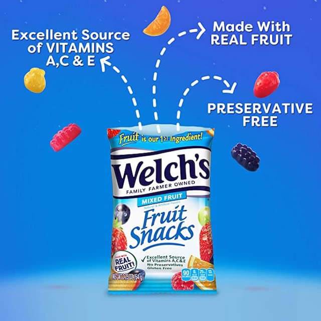 KẸO DẺO WELCH’S THÙNG 90 GÓI MẪU MỚI