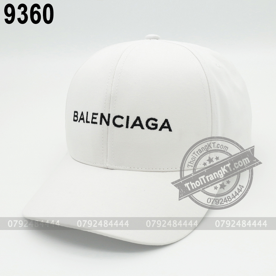 Nón thời trang BA LENCIAGA [ Trắng + Đen ]