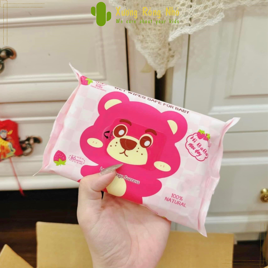 Xe kéo thùng nhựa kèm 10 bịch khăn ướt xương rồng nhỏ
