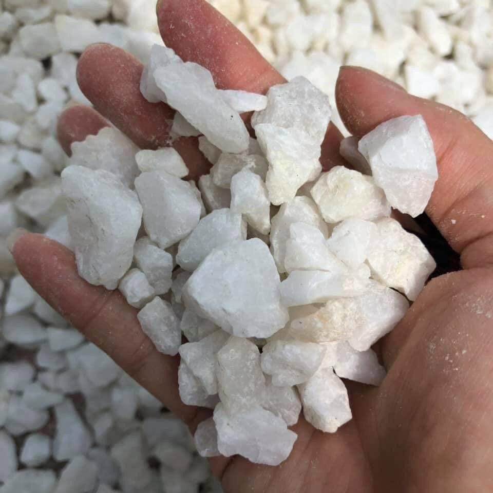 Combo 10 kg đá thạch anh trắng thô kích thước 1-2 cm