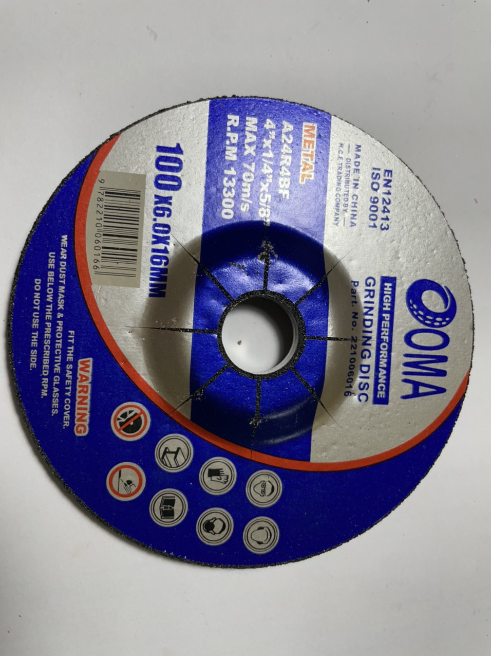 Đá mài sắt oma kích thước 100x6x16mm