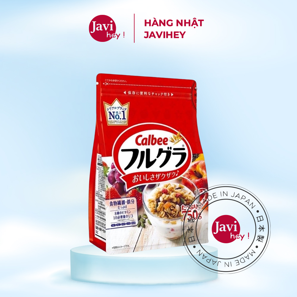 Ngũ cốc calbee màu đỏ 750gr nhật bản date t1.2025