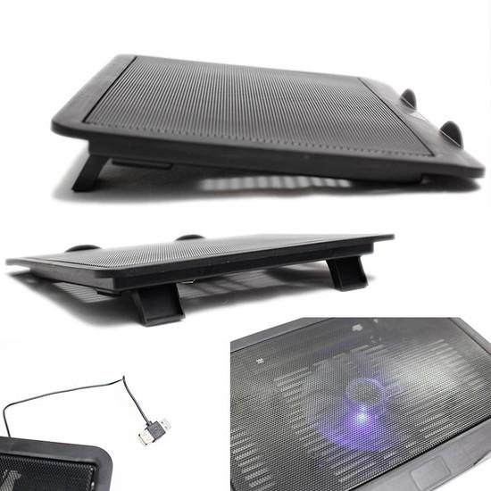 (HCM) Đế tản nhiệt Laptop cao cấp Cooling Pad N191/V19 NCP-063 MIKUSO-1 fan cao cấp có led quạt lớn làm mát laptop nhanh